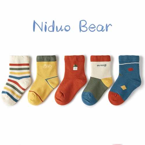 Baby socks spring and autumn cotton baby socks children's boneless loose mouth cute super cute socks