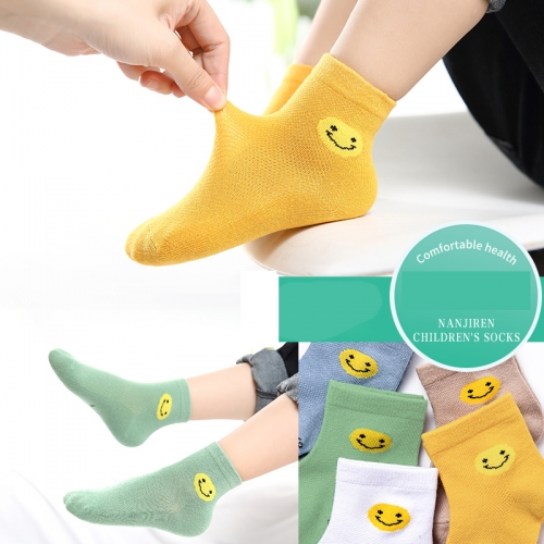 Children's socks summer thin breathable cotton baby spring and autumn children's socks summer middle tube baby socks