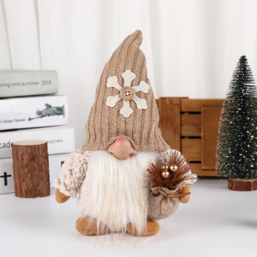 Christmas decorations white bearded faceless doll doll rudolph ornament