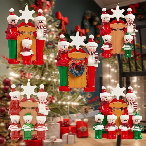 Zibi New Happy Family DIY Resin Christmas Hangings Christmas Tree Decorations Hangings