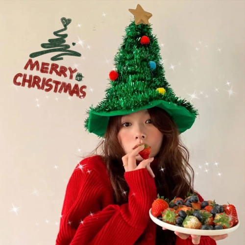 Christmas hats Christmas spinning raincoat Christmas tree dress up supplies props party hats Christmas gifts