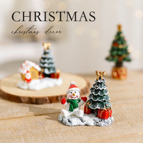 Christmas Decorations Resin Small House Micro Landscape Resin House Small Ornament