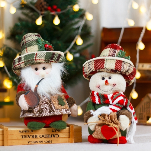 New Christmas decorations ornaments dolls standing posture vintage gerber old man snowman home decoration ornaments