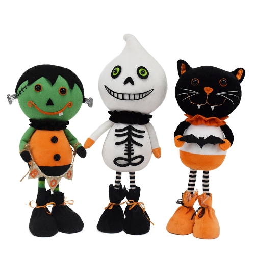 New Halloween doll ornament decoration Frankenstein Frankenstein white ghost black cat Halloween