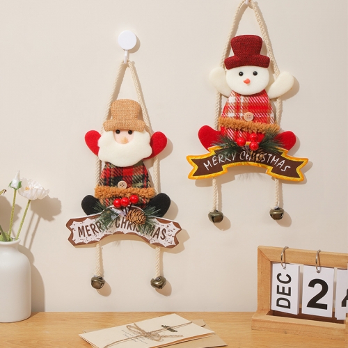 New Christmas decorations elderly snowman door sign door hanging hanging decorations new pendant hanging doll accessories