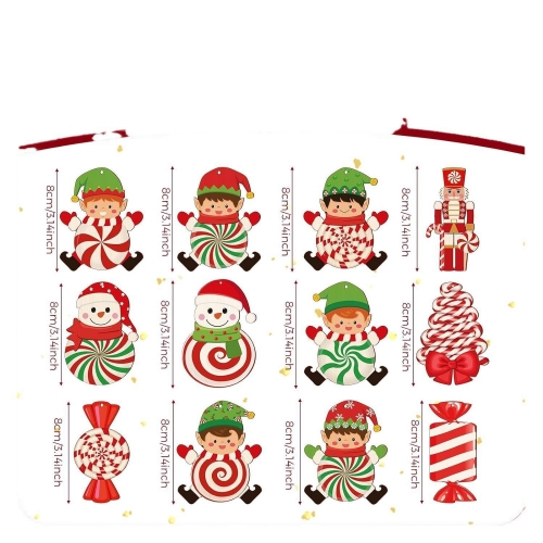 Christmas Wooden Candy Lollipop Christmas Tree Ornament with String Elf Snowman Santa Claus Penguin Costume