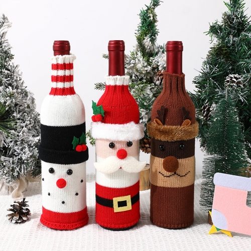 New Christmas wine bottle cover champagne wine creative wine cover hotel table restaurant holiday decoration supplies