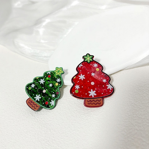 Explosion of new cartoon Christmas cute hair clips holiday series Christmas tree atmosphere duckbill clip headdress wholesale