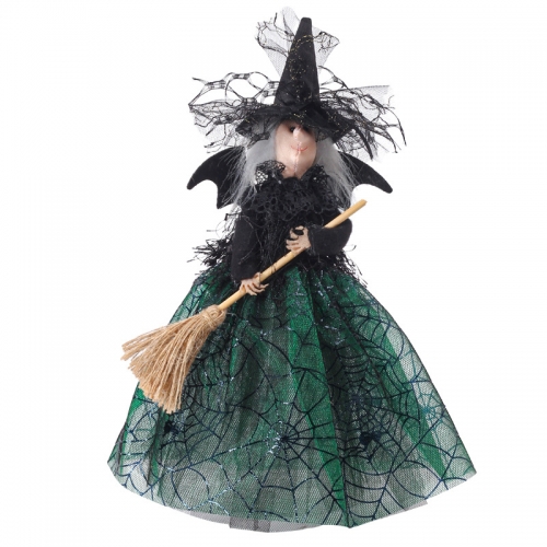 Amazon New Halloween Decorations Ghost Festival Witch Doll Tree Top Star Desktop Decoration Doll Ornament