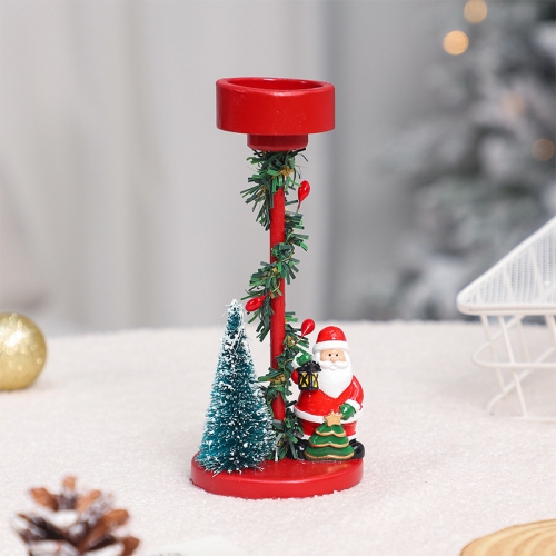 Christmas decorations tabletop resin Christmas tree old man candlestick Christmas party decorations ornaments