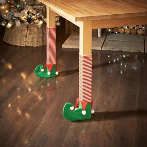 Christmas Chair Green Foot Cover Birthday Table Foot Cover Decorative Chair Foot Cover Residence Table and Chair Protectors