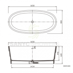 Factory Wholesale solid surface white bathtub luxury bathroom bath Freestanding tubs SC1141