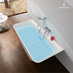 Artificial Stone White Acrylic Solid Surface Bathtub SC1114