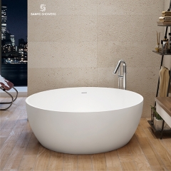 Two Person Round Resin Stone Bathtub Free Standing Bath Tub Solid Surface Acrylic Bath Tub SC1131