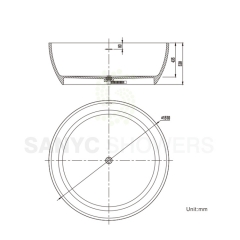 Two Person Round Resin Stone Bathtub Free Standing Bath Tub Solid Surface Acrylic Bath Tub SC1131