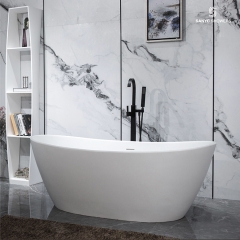 Oval Shape Eco Friendly Natural Marble Bathtub Freestanding Bathtub Manufacturer Solid Surface Stone Bath Tub SC1118