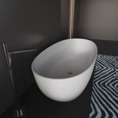 solid surface resin stone freestanding matte Round Oval bath tub Bathtubs
