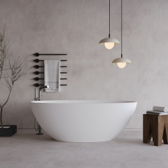 solid surface resin stone freestanding matte Round Oval bath tub Bathtubs