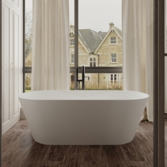 factory direct Hot Sale Solid Surface Bathtub Resin Stone Freestanding Bath Tub for bathroom