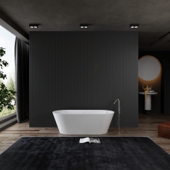 factory direct Hot Sale Solid Surface Bathtub Resin Stone Freestanding Bath Tub for bathroom