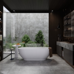customized bathroom free standing acrylic solid surface bath tub black transparent resin bathtubs