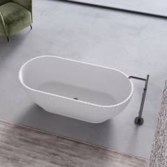 customized bathroom free standing acrylic solid surface bath tub black transparent resin bathtubs