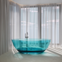 Bathtub Transparent customer Clear Color Resin Stone Freestanding bathtub tub