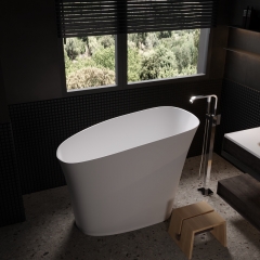 Modern Bathroom Tub Artificial Stone Resin Solid Surface Freestanding Bathtub