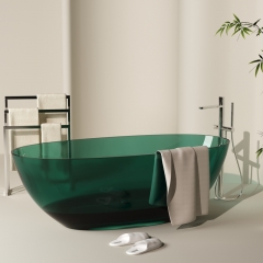 Bathtub Transparent customer Clear Color Resin Stone Freestanding bathtub tub