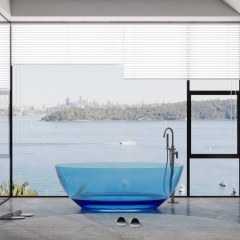 Bathtub Transparent customer Clear Color Resin Stone Freestanding bathtub tub