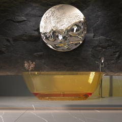 Bathtub Transparent customer Clear Color Resin Stone Freestanding bathtub tub