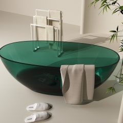 Bathtub Transparent customer Clear Color Resin Stone Freestanding bathtub tub