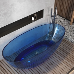 Bathtub Transparent customer Clear Color Resin Stone Freestanding bathtub tub