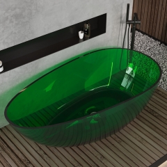 Hotel Bathroom Indoor Bathtubs Modern Design Transparent Artificial Stone Bathtub For Resale