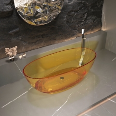 Bathtub Transparent customer Clear Color Resin Stone Freestanding bathtub tub