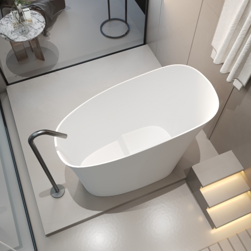 Modern Bathroom Tub Artificial Stone Resin Solid Surface Freestanding Bathtub
