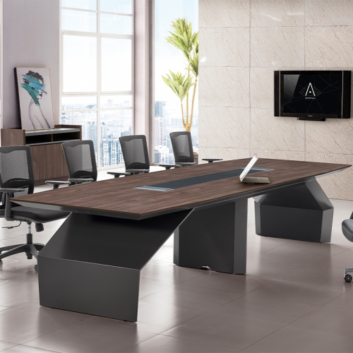 Contemporary Conference Table With Inclined Legs