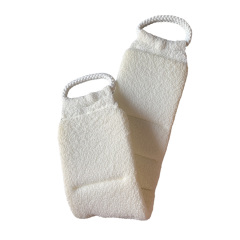 Organic Cotton Exfoliating Back Scrubber, Bath Back Band