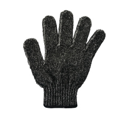 Bamboo Charcoal Infused Exfoliating Dual Texture Bath Gloves, Bath Mitt