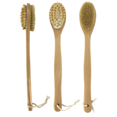 2 in 1 Wooden Bath Brush / Massager, Shower Brush, Body Scrubber