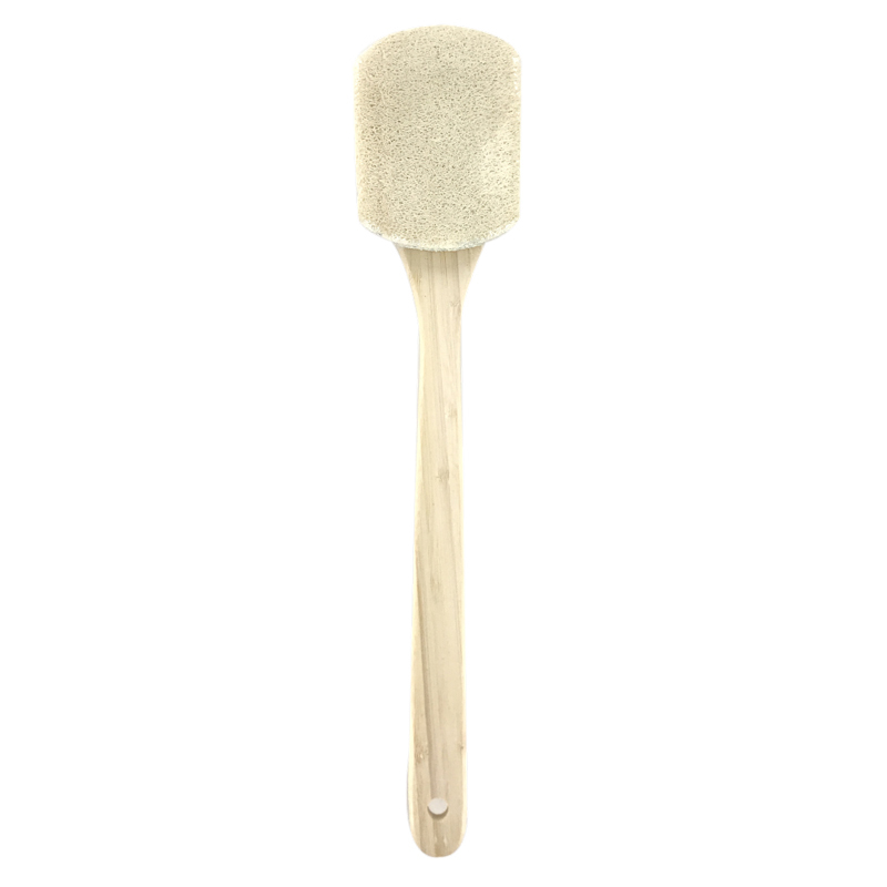 Loofah Bath Sponge Brush with Bamboo Handle, Back Scrubber Bath Brush