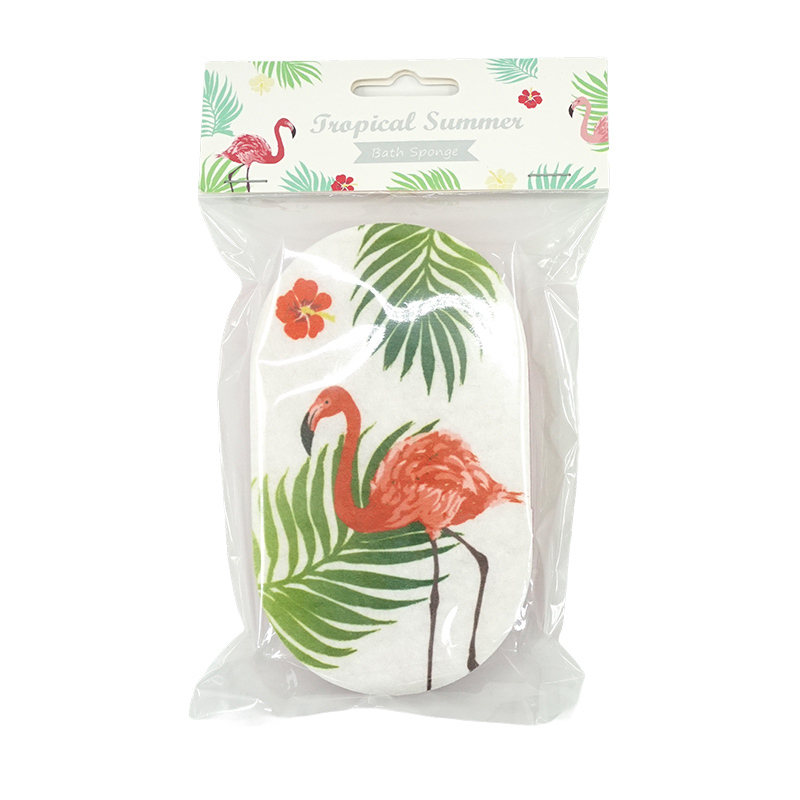 Tropical Summer Flamingo Bath Sponge