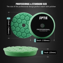 SPTA Hex-Logic Pads Car Detailing Sponge Buffing Polishing Waxing Pads for DA/RO Car Polisher