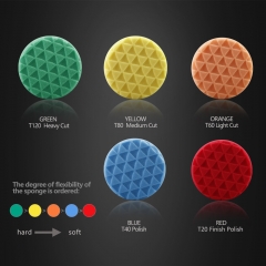 SPTA Triangle Foam Polishing Pads Car Detailing Sponge Buffing Polishing Waxing Pads for DA/RO Car Polisher