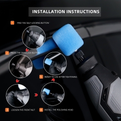 SPTA 12V Cordless Detailing Polisher Buffing Sets Portable Mini Grinder for Auto Detailing
