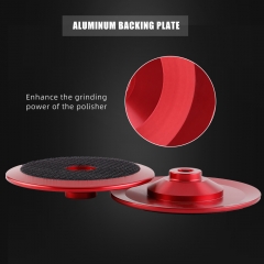 SPTA 5 Inch(130mm) Red Premium Aluminum Car Detailing Backing Plate Buffing Grinding Wheel