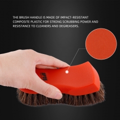 SPTA Hand Use 100% Horse Hair Washing Brush for Car Interior Cleaning