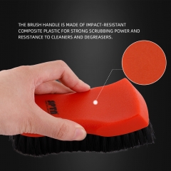 SPTA Car Cleaning Brush Fabric Brush Nylons Handle Auto Upholstery Cleaning Brush