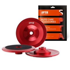 SPTA 5 Inch(130mm) Red Premium Aluminum Car Detailing Backing Plate Buffing Grinding Wheel