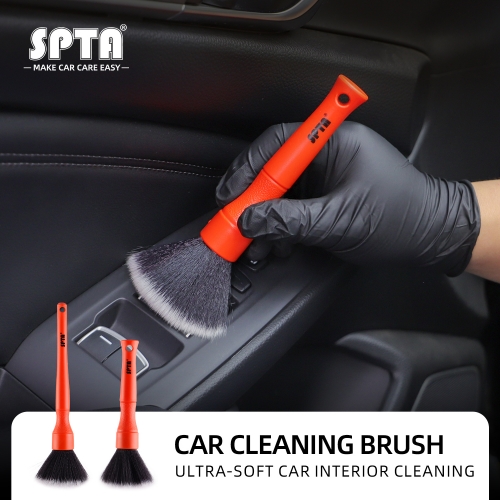 SPTA 2pcs Ultra-Soft Car Interior Cleaning Brush Synthetic Bristle Car Dash Duster Auto Detail Tools Dashboard Cleaning Brush
